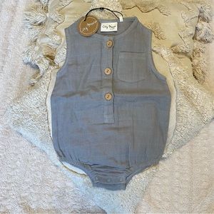 City mouse muslin romper